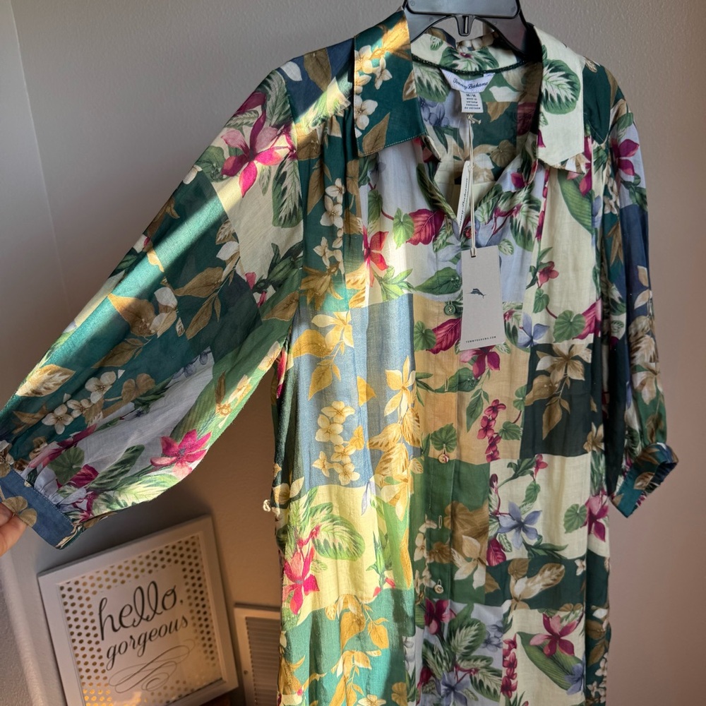 NWT Tommy Bahama Hightide Midi Shirt Dress Sz M - Picture 15 of 16